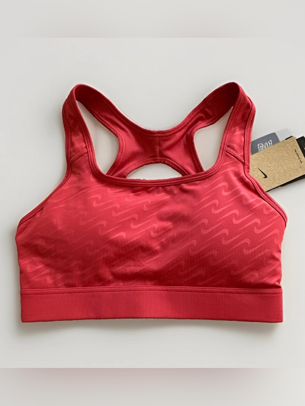 Nike Pink Swoosh logo Racerback Sports Bra NWT